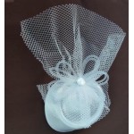 Voaleta pentru decor par cu clema de prindere VTL007DD - Alba